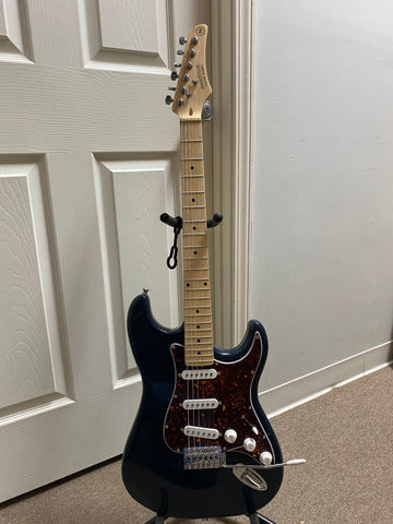 Nashville Guitar Works Double Cut Electric Blue with Maple Fretboard 135BL