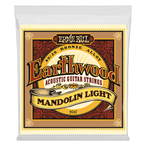 Ernie Ball 2067 Earthwood 80/20 Bronze Light Mandolin Strings w/ Loop End (09 - 34)