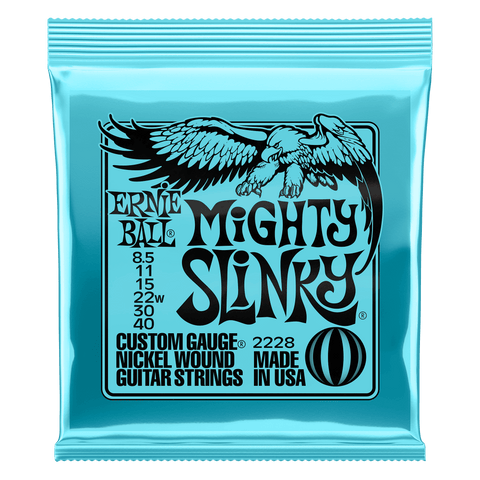 Ernie Ball MIGHTY SLINKY NICKEL WOUND ELECTRIC GUITAR STRINGS 8.5 - 40 GAUGE