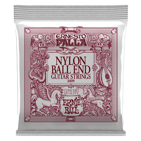 Ernie Ball 2409 Ernesto Palla Black Nylon Gold Ball End Classical Guitar Strings, .028 - .042