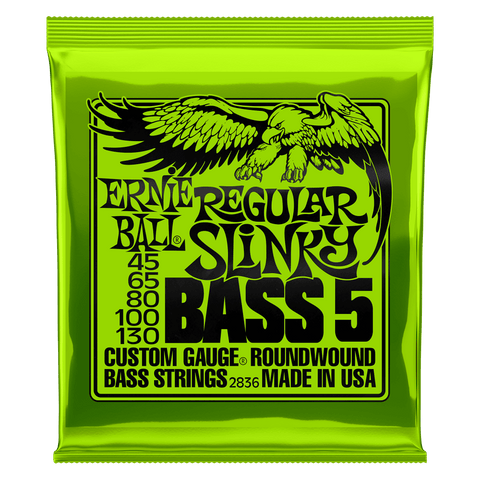 Ernie Ball 2836 Regular Slinky 5-String Nickel Wound Electric Bass Strings