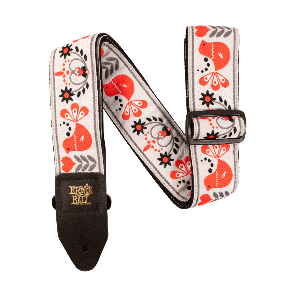 Ernie Ball 4689 RED BIRD WINTER JACQUARD STRAP