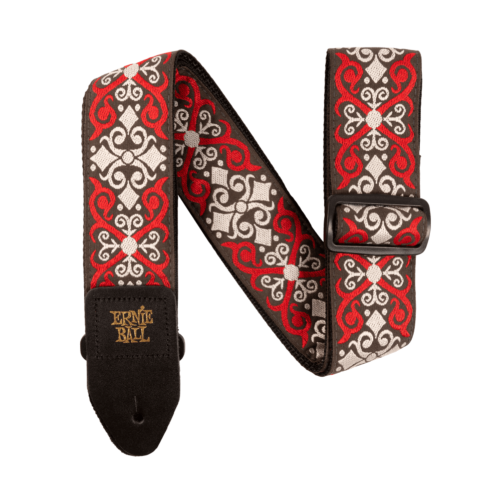 Ernie Ball 4695 RED TRELLIS JACQUARD STRAP