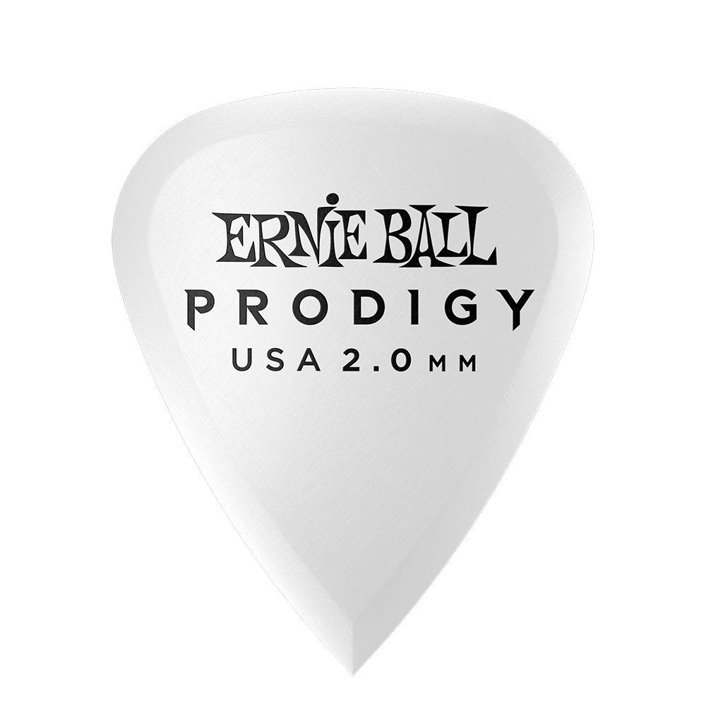 Ernie Ball 9202 2.0MM WHITE STANDARD PRODIGY PICKS 6-PACK