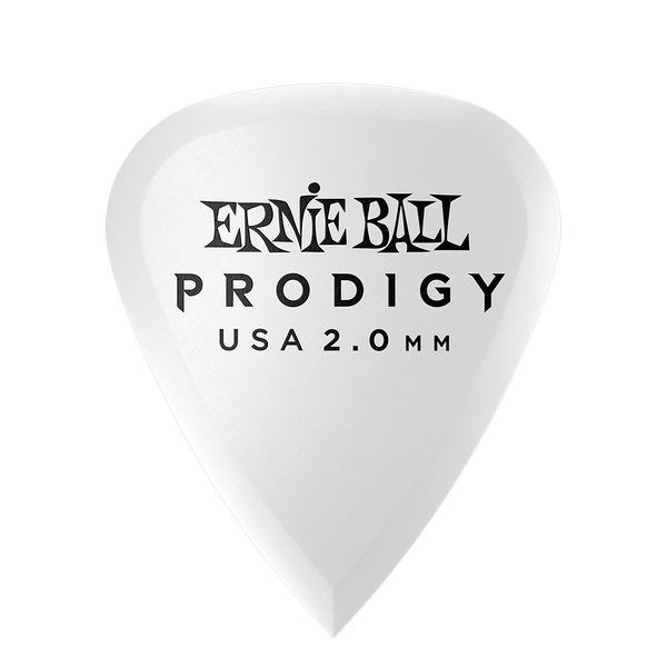 Ernie Ball 9202 2.0MM WHITE STANDARD PRODIGY PICKS 6-PACK