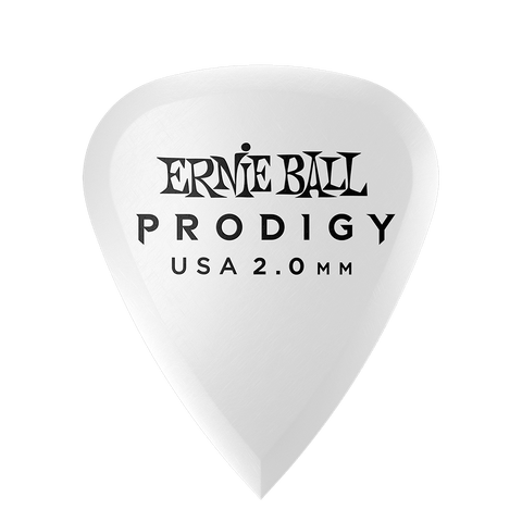 Ernie Ball 9202 2.0MM WHITE STANDARD PRODIGY PICKS 6-PACK