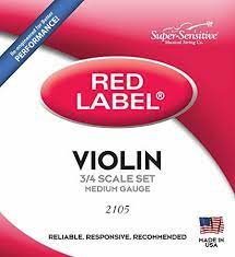 Super Sensitive Red Label 2105 3/4 Violin String Set