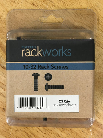 Gator GRW-SCRW025 Gator Rackworks #10-32 X 3/4″ Rack Screws – 25 Qty Pack Black