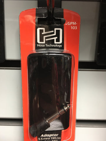 Hosa GPM103 GPM-103 3.5mm TRS to 1/4" TRS