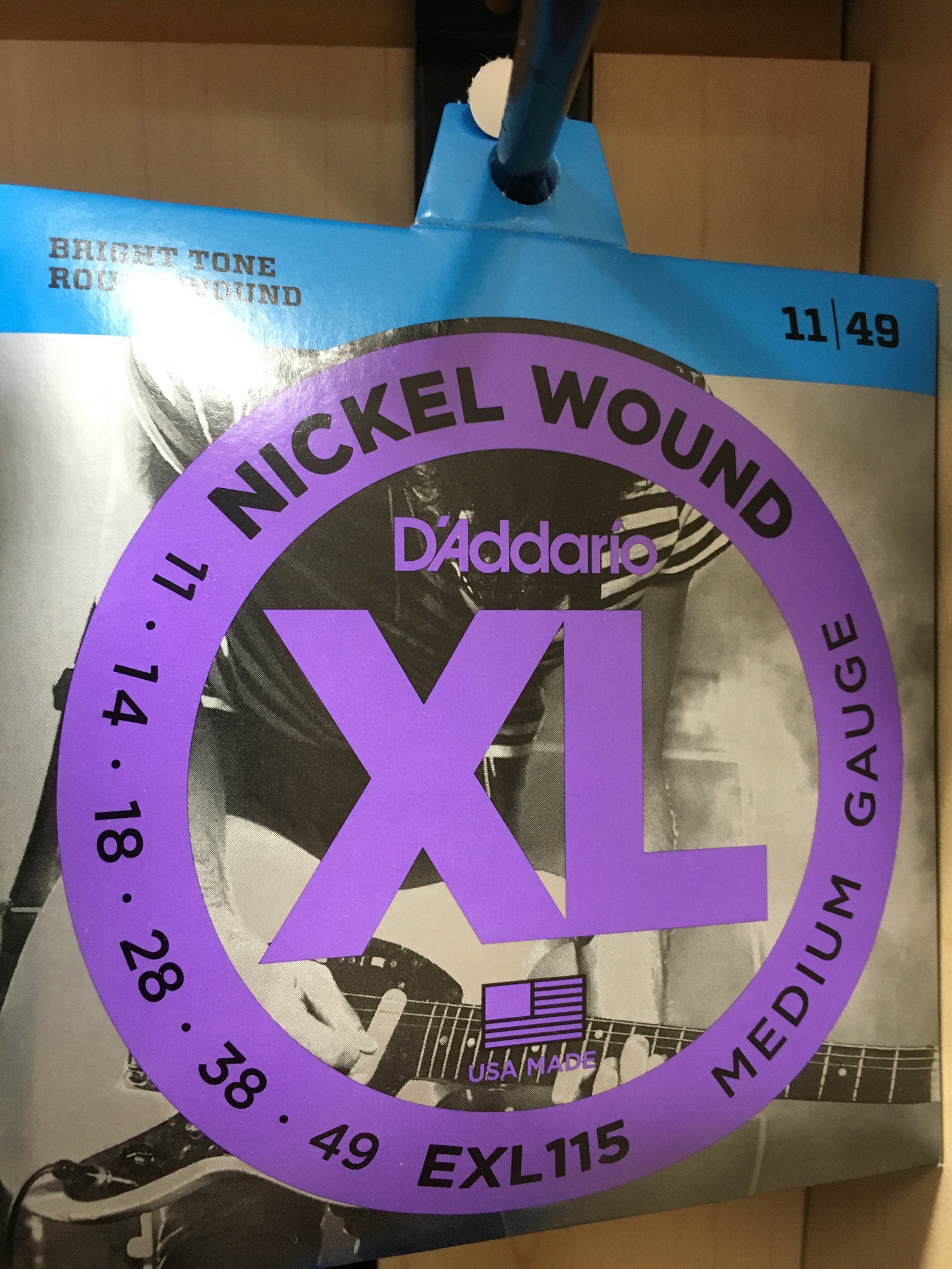 D'Addario EXL115 Nickel Wound Medium Blues/Jazz Electric Guitar Strings, .011 - .049
