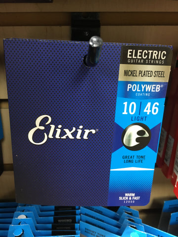 Elixir 12050 Polyweb Nickel Plated Steel Electric Guitar Strings - Light (10-46)