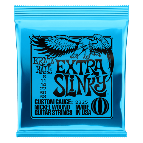 Ernie Ball 2225 Extra Slinky Electric Guitar Strings, .008 - .038