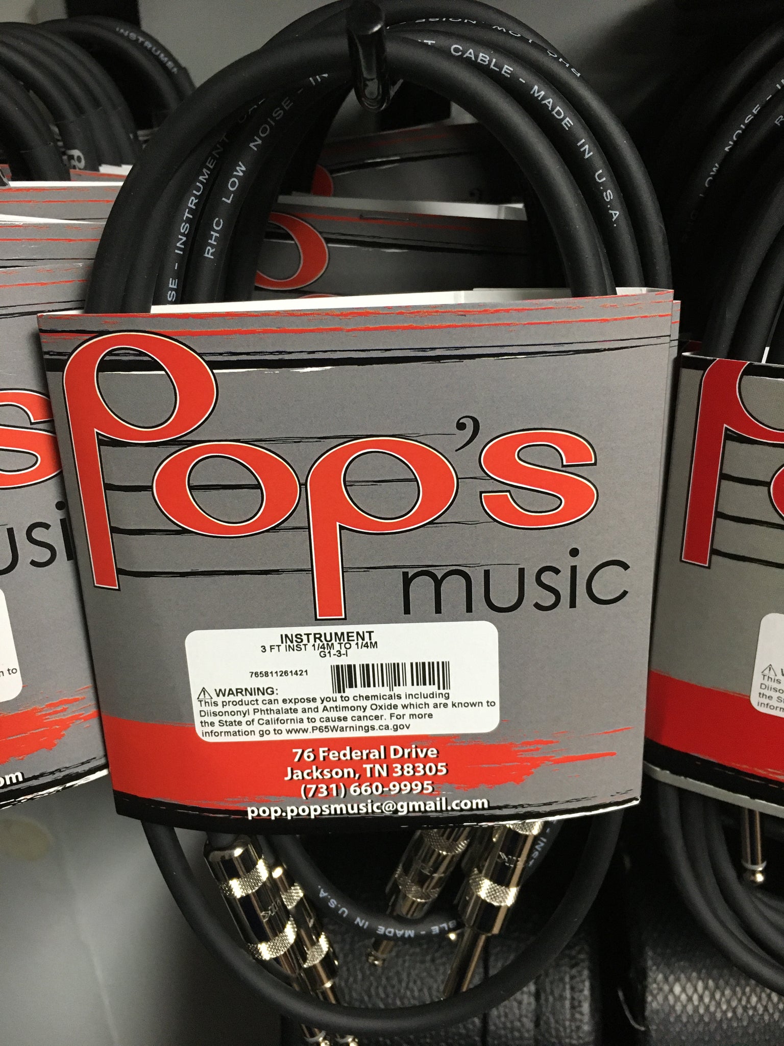 RapcoHorizon G1-3 3' 1/4" Instrument Cable