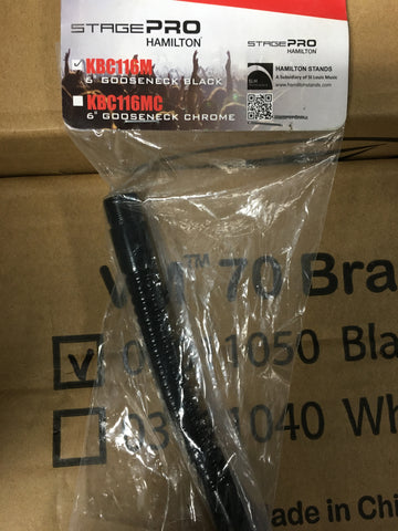 Hamilton KBC116M 6" Gooseneck Black