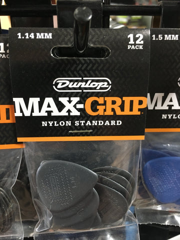 Dunlop 1.14mm Max-Grip Nylon 12 Pick Pack
