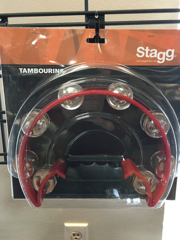 Stagg TAB-2 Double Jingle Double Row Tambourine Red