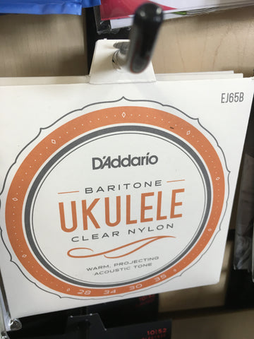 D'Addario EJ65B Pro-ArtÃ© Custom Extruded Nylon Ukulele Strings Baritone