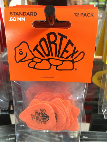 Dunlop .60mm Tortex 12 Pick Pack Orange