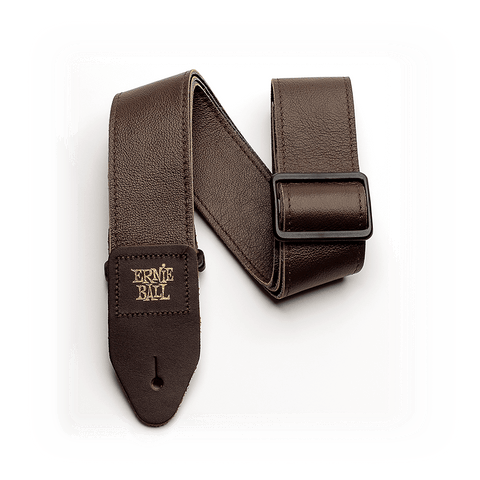 Ernie Ball PO4135 2" TRI-GLIDE ITALIAN LEATHER STRAP Brown