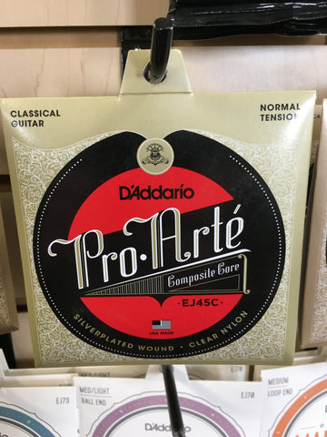 D'Addario EJ45C Pro-Arte Composite Classical Guitar Strings Normal Tension Standard