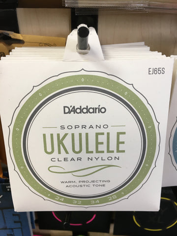D'Addario EJ65S Pro-ArtÃ© Custom Extruded Nylon Soprano Ukulele Strings