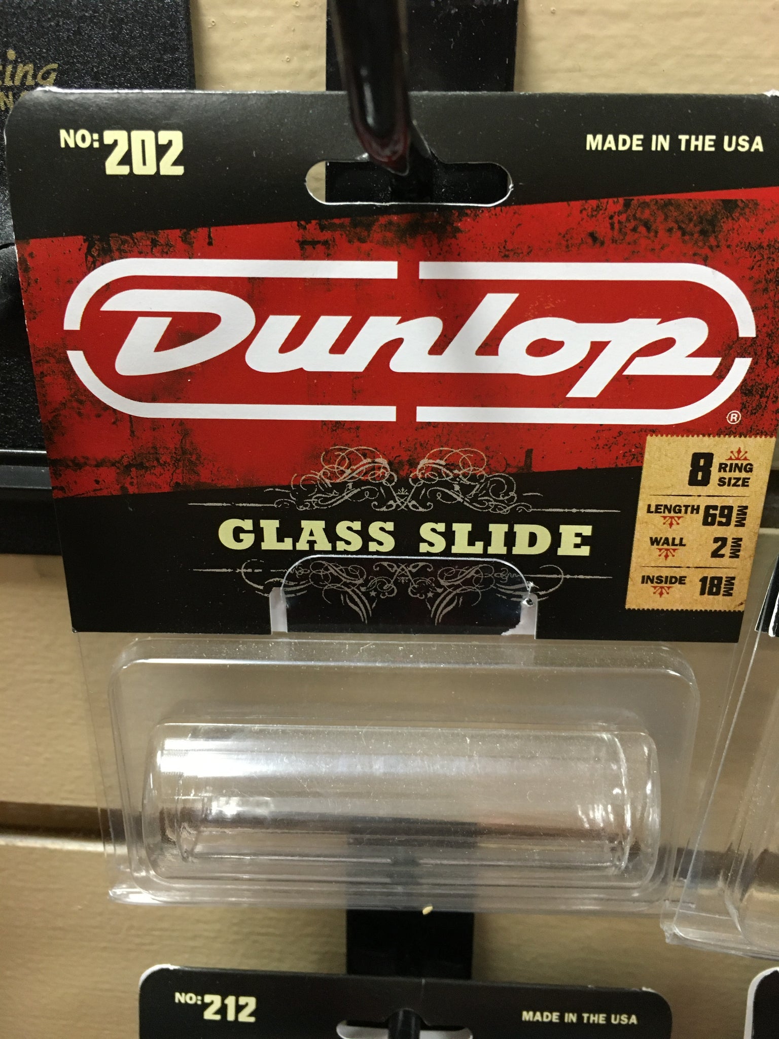 Dunlop 202 Medium Regular Glass Slide 2010s Clear