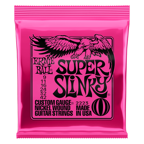 Ernie Ball 2223 Super Slinky Electric Guitar Strings, .009 - .042
