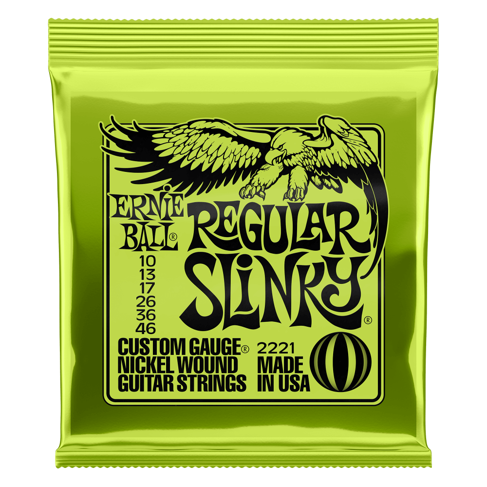 Ernie Ball 2221 Regular Slinky Electric Guitar Strings, .010 - .046