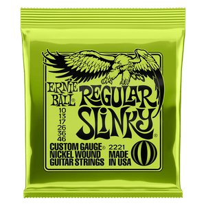 Ernie Ball 2221 Regular Slinky Electric Guitar Strings, .010 - .046
