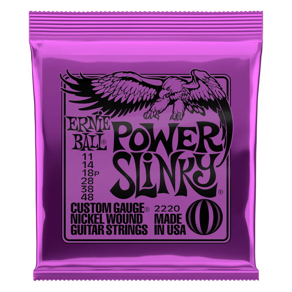 Ernie Ball 2220 Power Slinky Electric Guitar Strings, .011 - .048