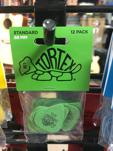 Dunlop .88mm Tortex 12 Pick Pack Green