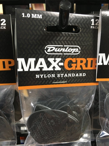 Dunlop 1.0mm Max-Grip Nylon 12 Pick Pack