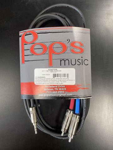 YN1-C-6 6' Y 1/8" - 2 RCA