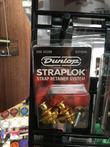 Dunlop SLS1034G Straplok Dual Design Strap Retainer System Set