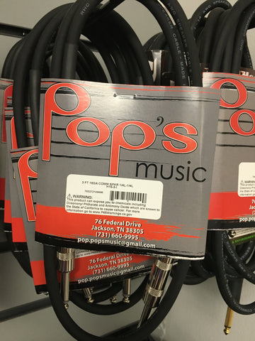 RapcoHorizon H16-3 3' 1/4" Speaker Cable