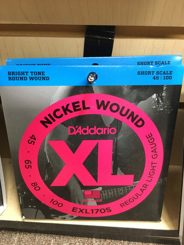 D'Addario EXL170S Short Scale Light Bass Guitar Strings