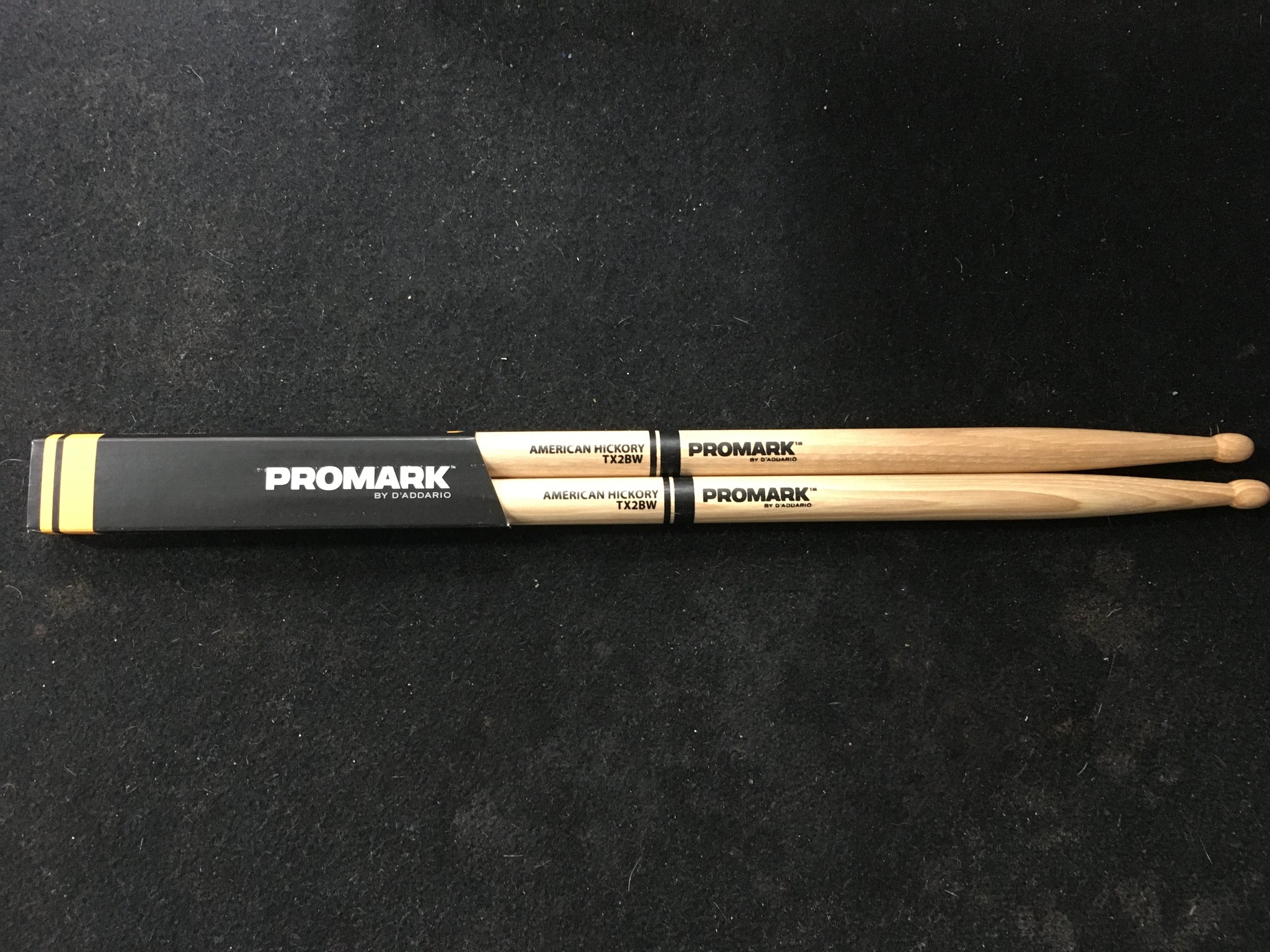 Pro-Mark TX2BW Hickory 2B Wood Tip Drum Sticks (Pair)