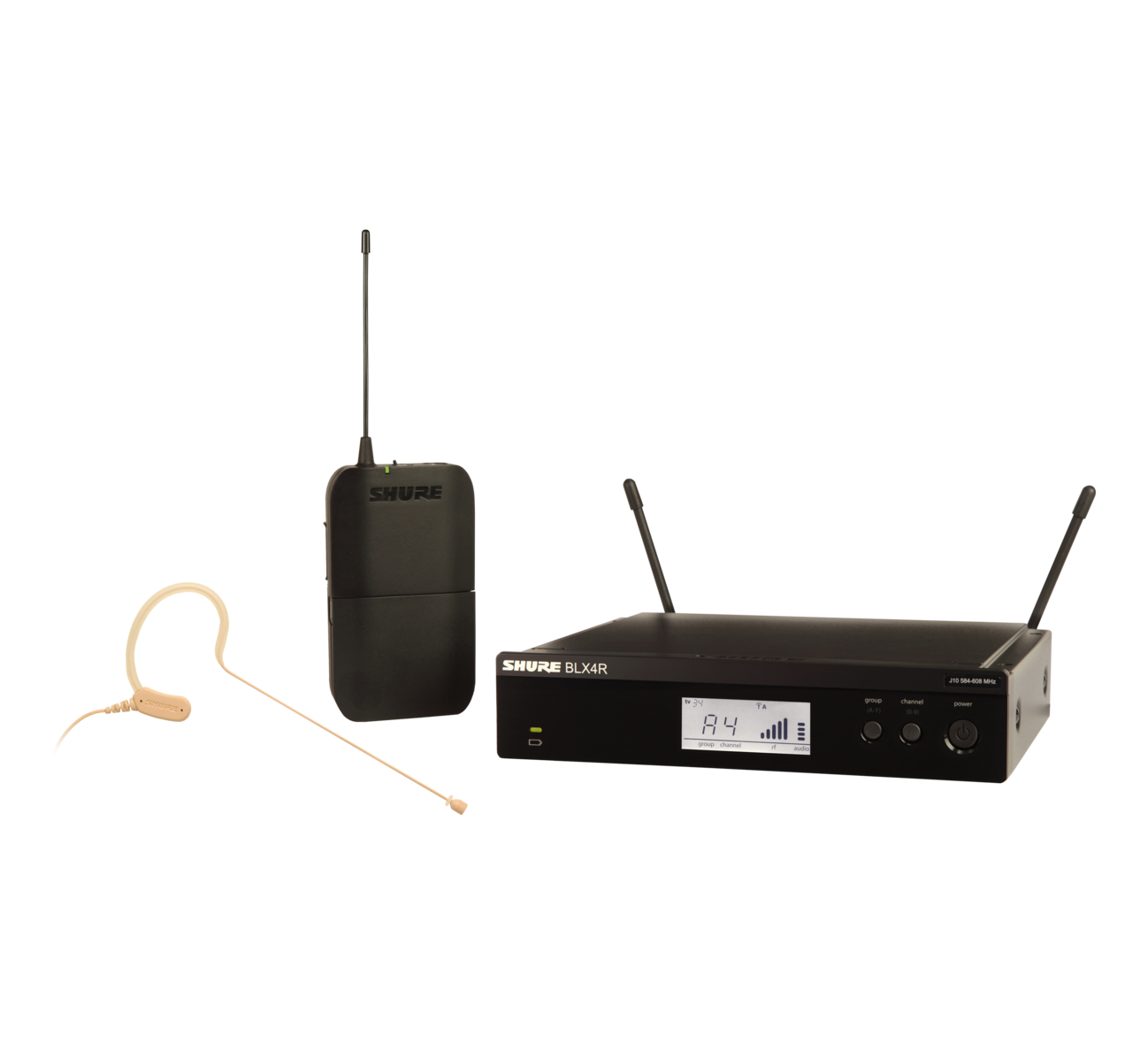 Shure BLX14R/MX53-H9 Wireless Rack-mount Presenter System with MX153 Earset Microphone