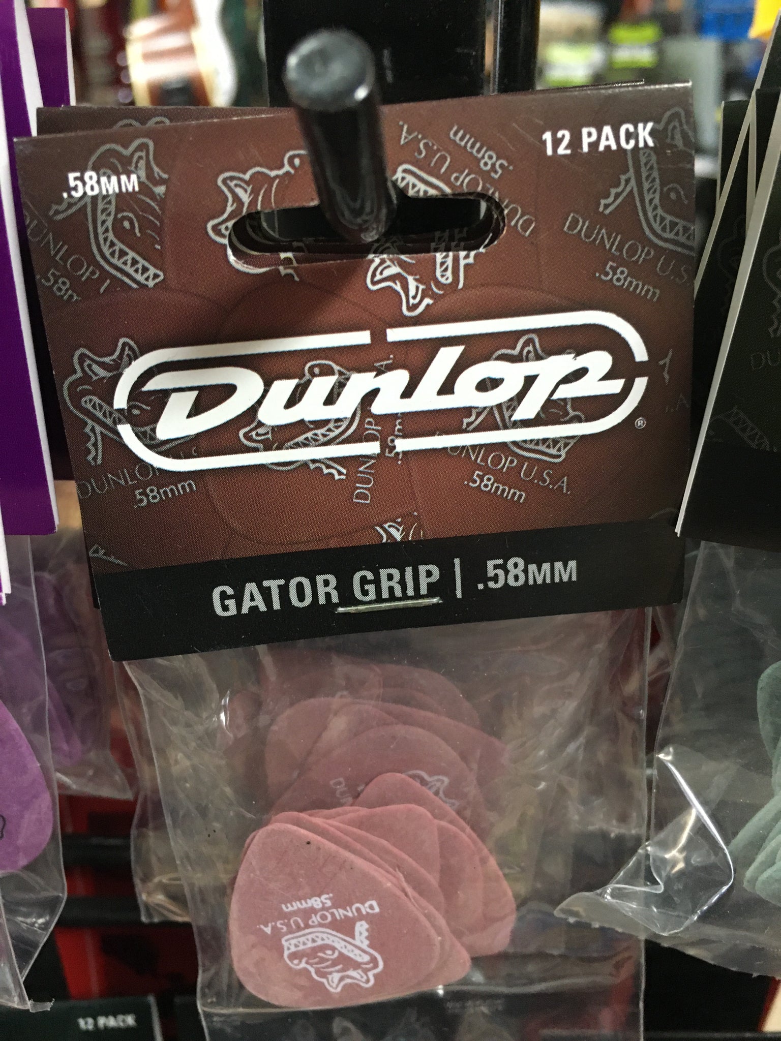 Dunlop .58mm Gator Grip 12 Pick Pack