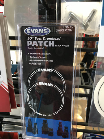 Evans EQPB1 EQ Single Pedal Patch - Black Nylon