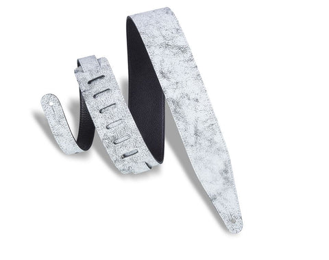 MG317BOG-WHT REBEL SERIES Distressed Guitar Strap