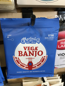 Martin V700 Vega Banjo Strings, Light (9-20)