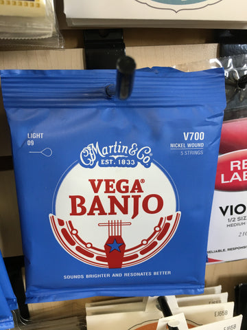 Martin V700 Vega Banjo Strings, Light (9-20)